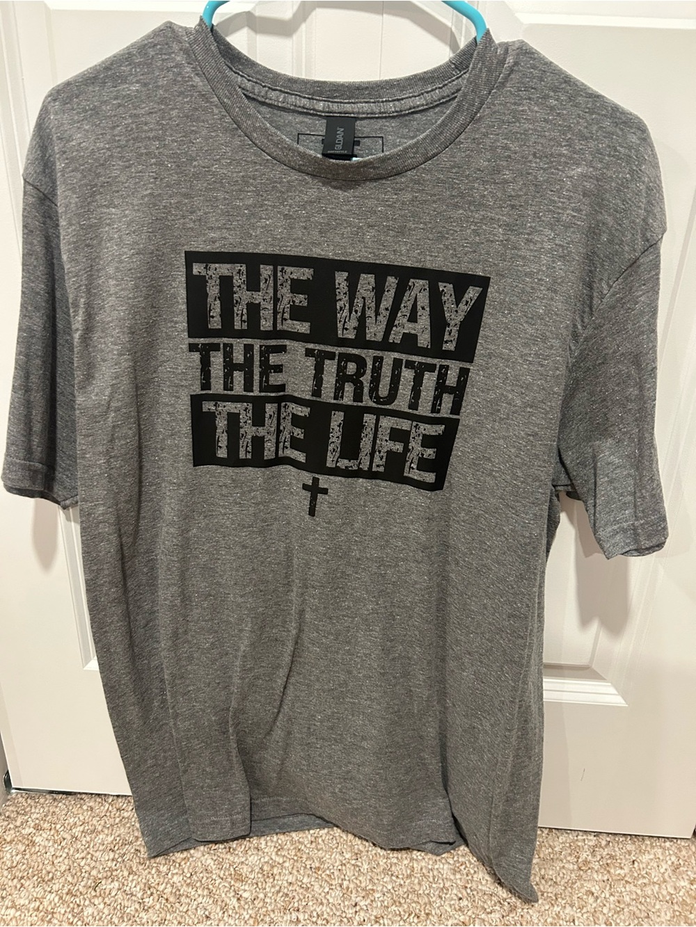 Men's Grey Graphic Tee - The Way The Truth The Life